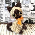 オーダー品☆natz-yukiさま【送料無料】シャム猫*手乗りサイズ♪あみぐるみ