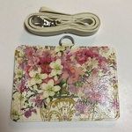 受注作成 送料込み　花柄パスケース　ピンク系 IDホルダー　花柄社員証　ネームカード　ネームホルダー　