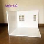 AYA様専用 わたしの白い部屋  L字型ドールハウス ミニチュア家      