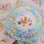 chococomint様専用☆hana*ハンドメイド★babyブルードレスデンパッチクッション