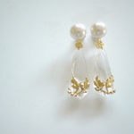 【Vintage accessory】2wayピアス/ヴィンテージアクセサリー/ヴィンテージ アクセサリー ブライダルジュエリー/ウェディングアクセサリー/flua   ヴィンテージ  ウェディング