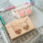ねーっ！ うさぎ 猫  メッセージ 消しゴムはんこ