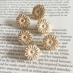 6119  ポーランド インポートボタン 20mm×6個セット お花