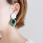 【1点のみ】【 chimie vintage-801 】フラワー　ピアス　イヤリング