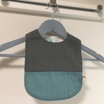 ［再販］ちょっと大きめなスタイ☆グレー×ブルー