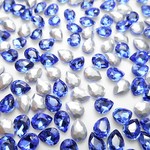 c38★6×8ｍｍしずく型ガラスストーン★ライトサファイア色★10粒★デコ★ネイルパーツ★ネイルアート★レジン封入