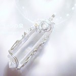 レムリアンシード・クリスタルペンダント（ワイヤージュエリー☆ワイヤーアクセサリー☆ワイヤーラッピング天然石ネックレス）