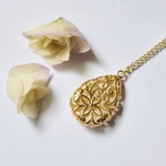 16kgp/Gold ivy necklace