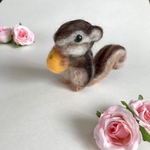 【再販】シマリス リス 羊毛フェルト