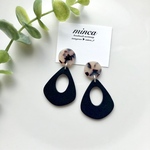 再販𓐍べっ甲×ブラック ウッド𓐍ピアス イヤリング  秋　インポート　オシャレ　ニュアンス　大人カジュアル　大人可愛い