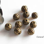 メタルビーズ（10個入り/460円/アンティーク/ブロンズ/金古美/ピアス/イヤリング/ブレスレット/ネックレス/ハンドメイド）