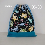 再販 お着替え袋(35×30)  恐竜  ダイナソー  体操服袋  体育着   
