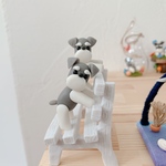 【既製品】ベンチで仲良し☆*シュナウザー