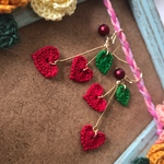 さくらんぼ❤︎ピアス&イヤリング〔レッド〕