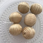 再販‼︎！【ラタンパーツ】ラタン ボール チャームパーツ 2個 