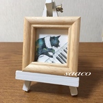 イラスト原画「黒猫ピアノ」