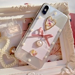 ドライフラワーとビジューのiphoneケース
