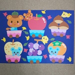 秋の果物列車が走るよ 保育園 幼稚園 壁面飾り