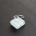 グリーンガーネット　プリンセスリング　SILVER925