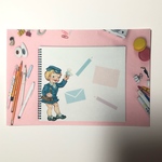 デザインメモ♡レトロガール＆文房具♡第一弾     バラ  ハガキサイズ  ２０枚セット     