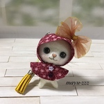 ❁︎送料無料❁︎羊毛フェルト猫キーホルダー