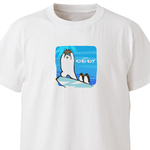 ペンギンキング【ホワイト】ekot Tシャツ <イラスト：タカ（笹川ラメ子）>