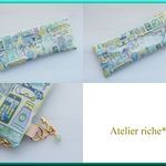 ★LIBERTY　 Forget me nots　フォーゲットミーノッツ 　18B　ビニコのクリアポケット付きぺたんこペンケース