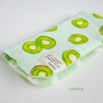 🥝 美味しそうなキウイ🥝  ふわっふわの8重ガーゼ ハンカチ 20cm 🍋🍑     ⚠️タグに変更がございます。