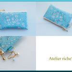 ★LIBERTY　Capel　カペル　水色　◆　ビニコのmini×2ポーチ　★コイン、キーケースに♪　
