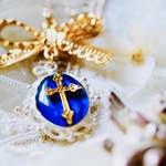 Blue Cross ネックレス