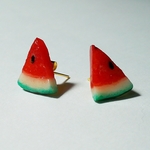 スイカのピアス