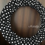 ☆フープカバー  黒地に白ドット☆