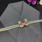 【本日目玉❤】346半襟&帯留め付き帯締め 夏絽　洗える　黒系