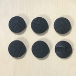 ●18㎜● MATTE BLACK DESIGN BUTTON PARTS