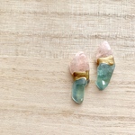 天然石 金継ぎ 1点物 ピアス イヤリング 金属アレルギー対応