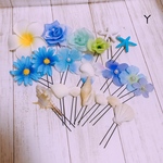 N結婚式＊ウエディング＊ヘアアクセサリー＊貝殻フラワーUピンセット♡