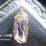 ベラクルス産アメジスト・ポイントペンダント（ワイヤージュエリー☆ワイヤーアクセサリー☆ワイヤーラッピング天然石ネックレス）