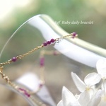 14kgf/ルビーdaily ブレスレット/2mm