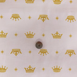 再入荷！【100×50】王冠ラメ入り　オックス生地（ライトピンク）