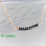 14kgf   ブラックスピネルAAA  ラインネックレス