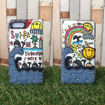 クジラの冒険刺繍スマホケース（iPhone6Plus/6sPlus、7Plus用）
