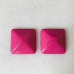 Vintage Pink Square Cabochons 