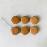 Brown Coin Wood Beads