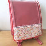 新柄入荷＊再販【受注製作】女の子向け♡切替柄と縁取りが選べる＊透明ランドセルカバー