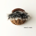 mini ♡ かごバッグのブローチ 《チンチラファー》