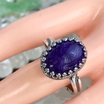 世界三大ヒーリングストーン・・高品質　チャロアイト  ring(アンティークシルバー・SV925可能・８～２２号)