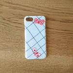 *受注製作*ミナペルホネン*choucho*ホワイト×レッド*mina perhonen*iPhoneケース*iPhoneカバー*スマホケース*スマホカバー