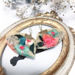 刺繍リボンのピアス