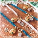 ペリドットのひまわりドロップブレスレット②