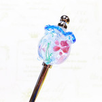 ≪ハンドメイド　かんざし＊金魚鉢のとんぼ玉　ガラス製≫